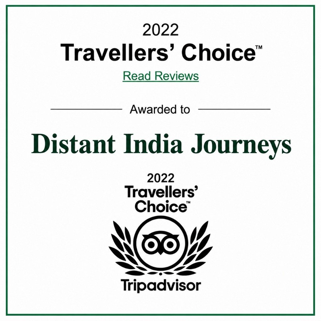 TripAdvisor 2022 Travellers' Choice awarded to Distant India Journeys