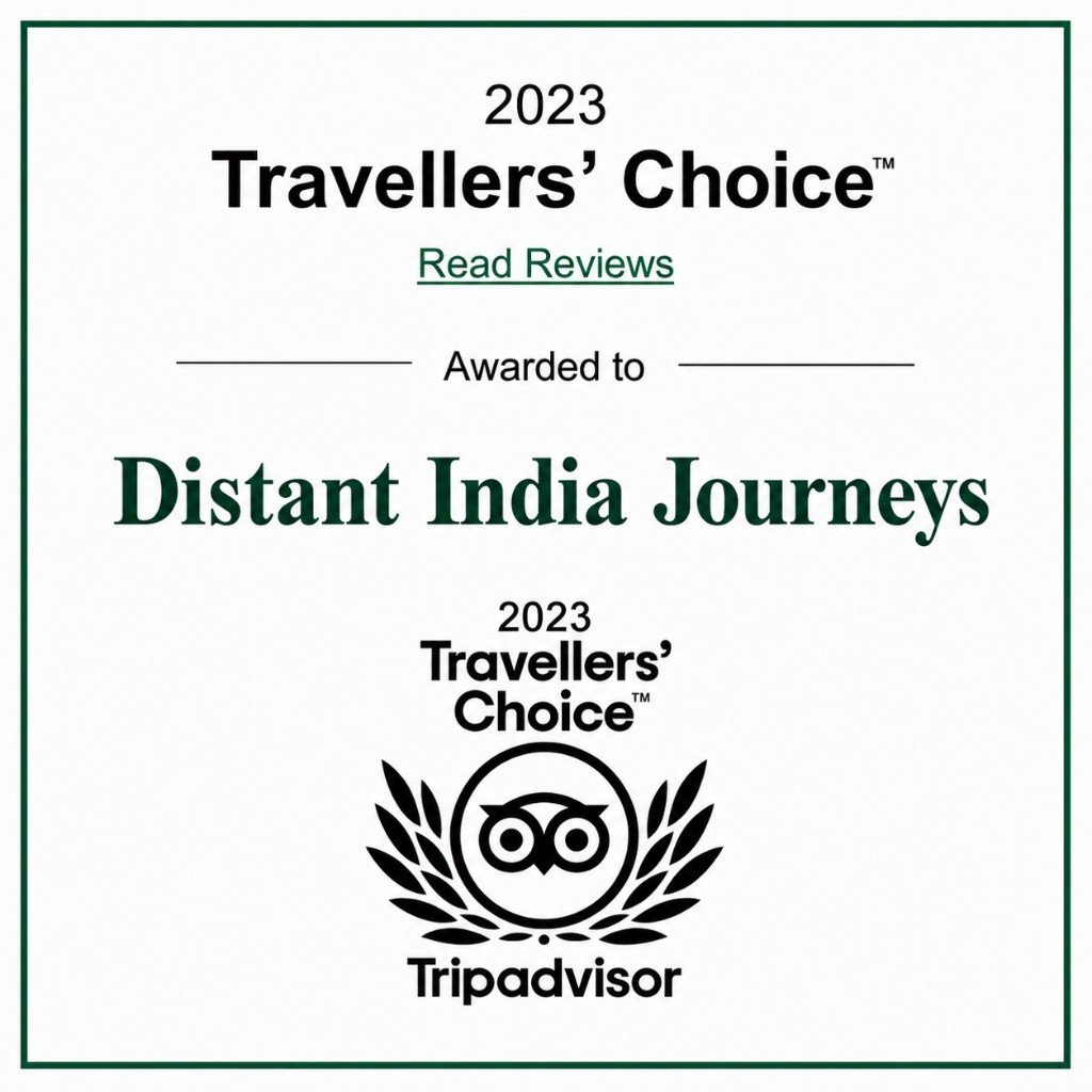 TripAdvisor 2023 Travellers' Choice awarded to Distant India Journeys