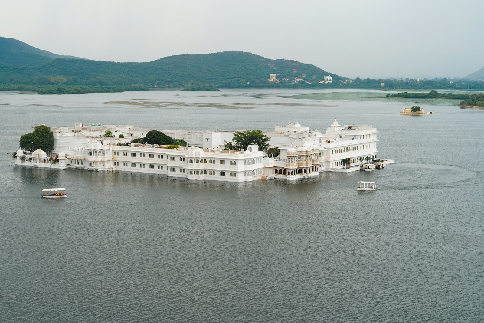 Taj Mahal with Lake Pichola